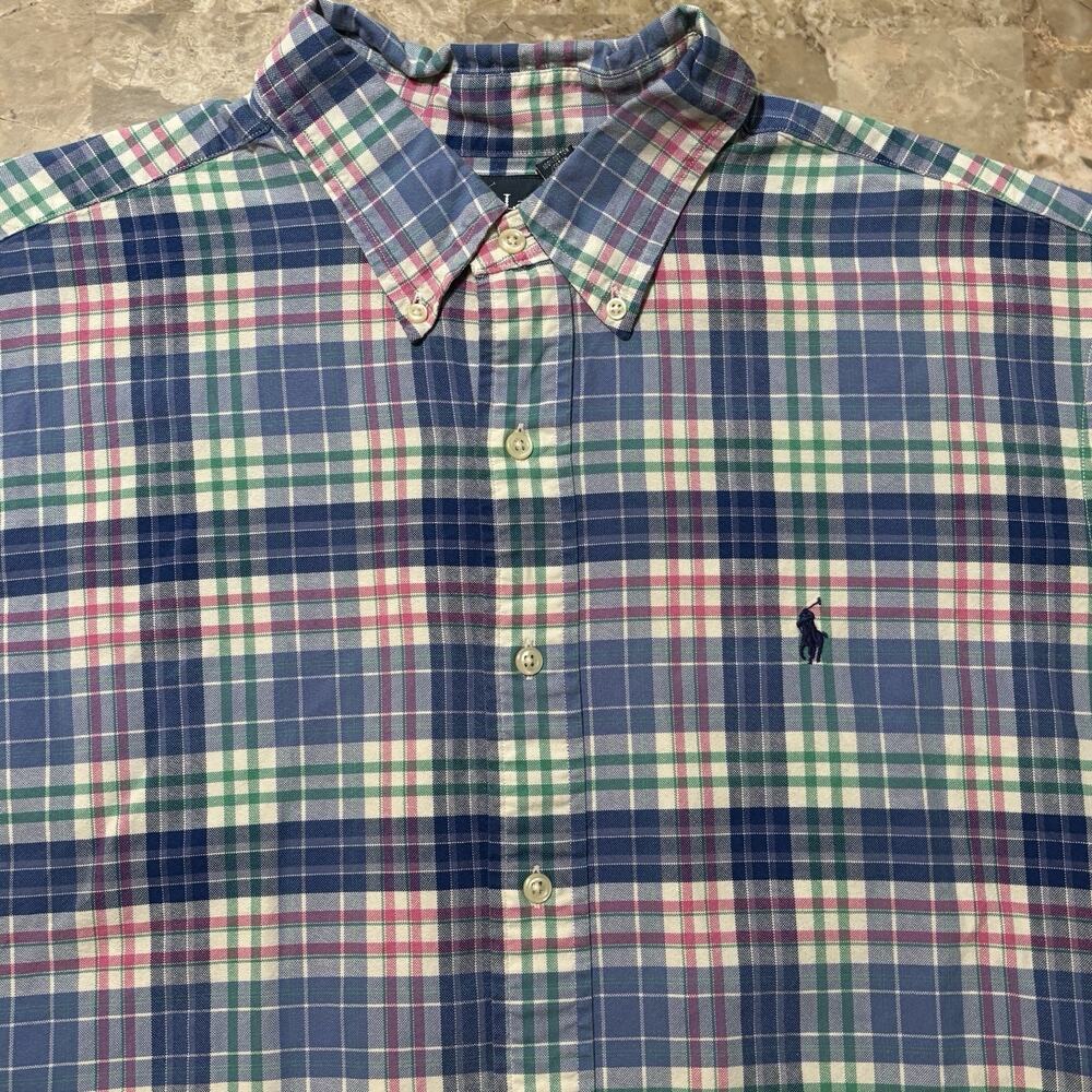 Polo Ralph Lauren Shirt Mens XL Colorful Oxford Short Sleeve Button OCBD